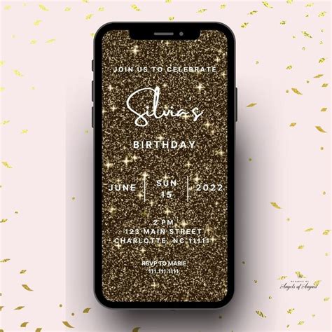 Gold Glitter Birthday Template