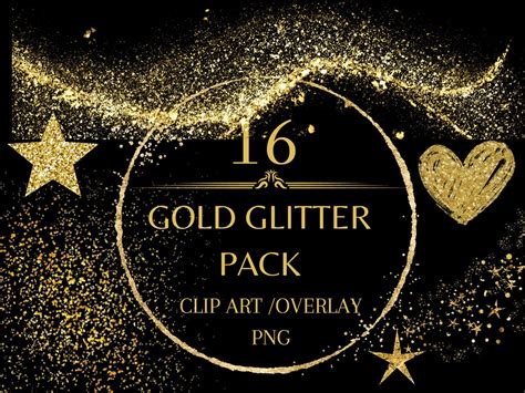 Gold Glitter Clip Art