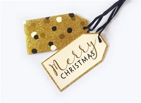 Gold Glitter Gift Tags