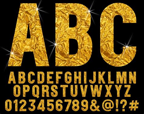 Gold Glitter Letters