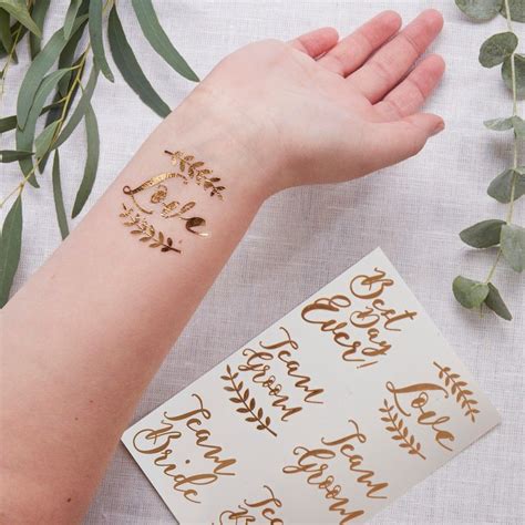 Gold Temporary Tattoos for Parties