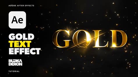 Gold text After Effects