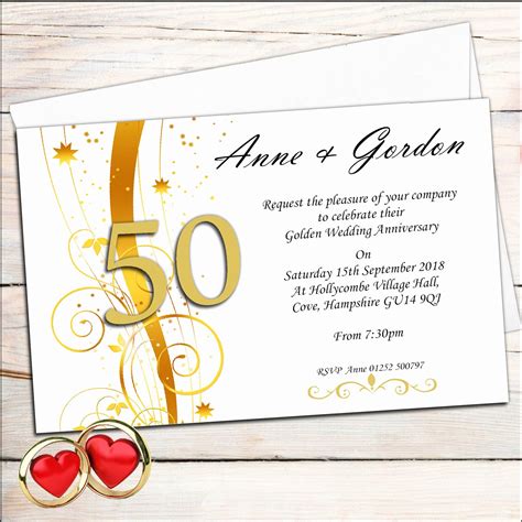 Golden Anniversary Invitation Templates