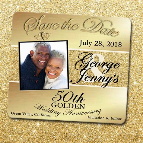 Golden Anniversary Save the Date Templates