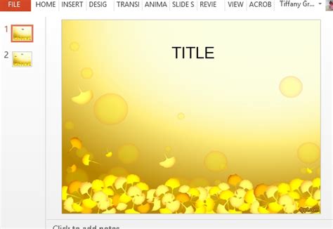 Golden Autumn PowerPoint Template