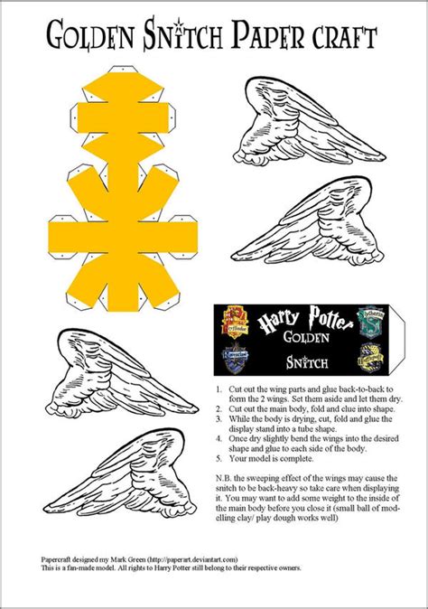 Golden Snitch Envelope Template