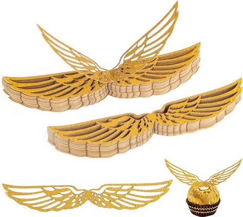 Recycled Material Golden Snitch Wings