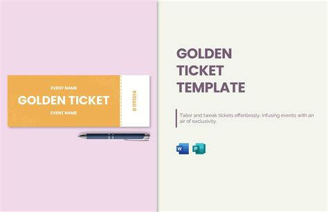 Golden Ticket Template Design