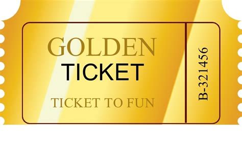 Image of Golden Ticket Template PowerPoint