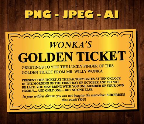 Golden Ticket Template Templates