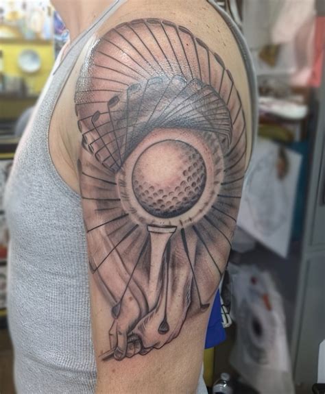 Golf ball tattoos for men