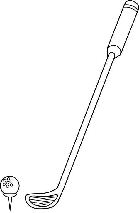 Golf club coloring page