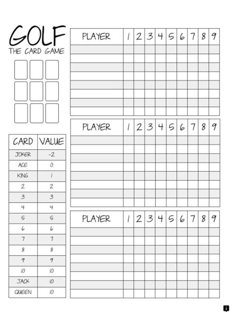 Golf Course Tee Sheet Template Word