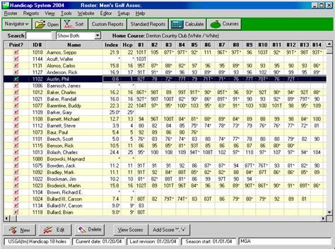 Golf Handicap Calculator Software