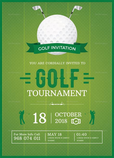 Golf invitation template