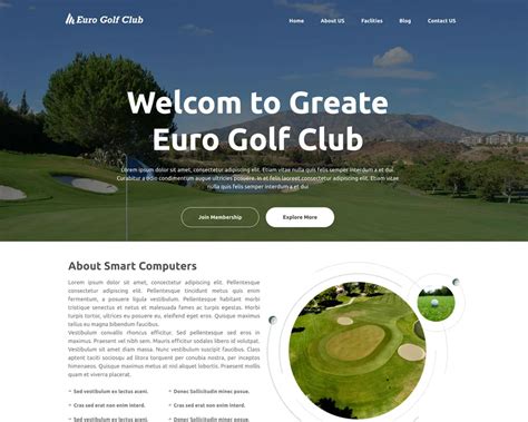 Golf League Website Template