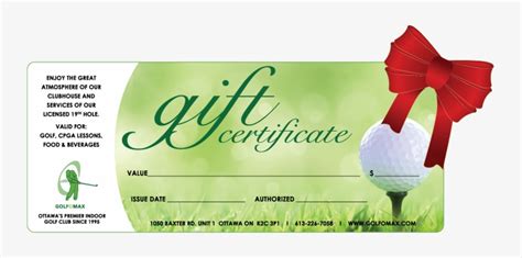 Golf lesson gift certificate ideas