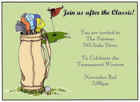 Golf Outing Invitation Template Designs