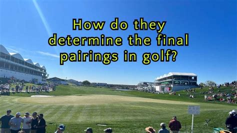 Golf pairing algorithm explained