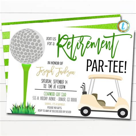 Golf Retirement Card Printable