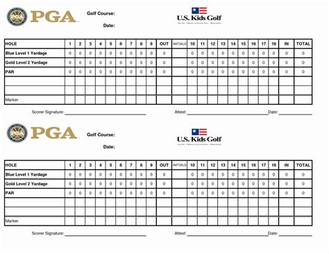 Golf Score Template Benefits