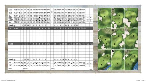 Golf Scorecard Template 5