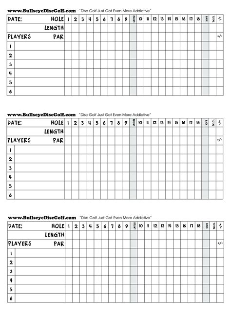 A golf scorecard template with handicap tracking in Excel