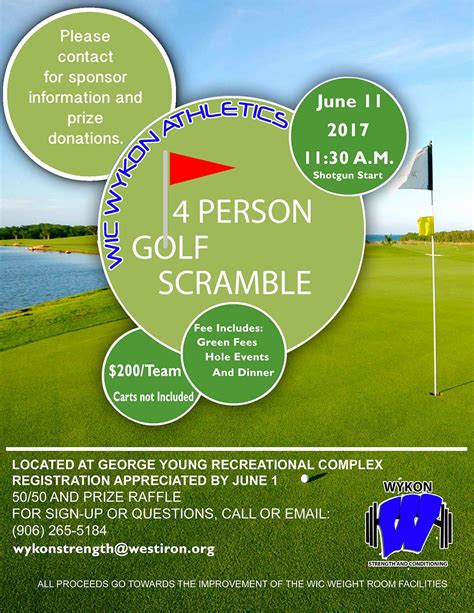 Golf Scramble Flyer Template Design 2