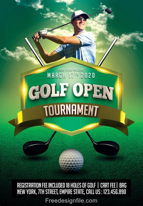 Golf Tournament Flyer Design Template Example