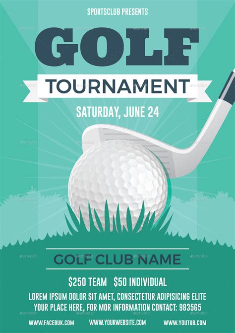 Golf Tournament Flyer Template 2