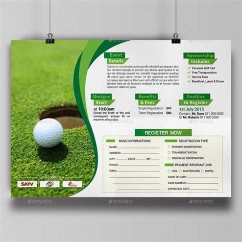 Golf Tournament Flyer Template Microsoft Word