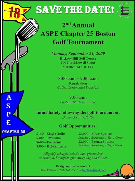 Golf Tournament Flyer with Map Template