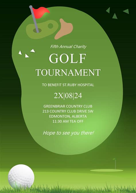 Golf Tournament Invitation Template