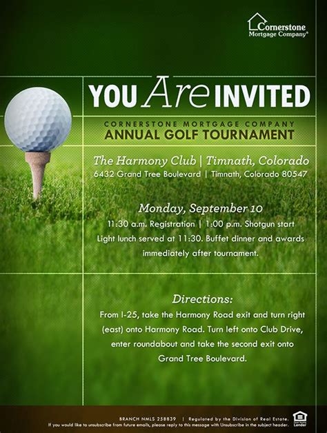 Golf Tournament Invitation Template Example 2