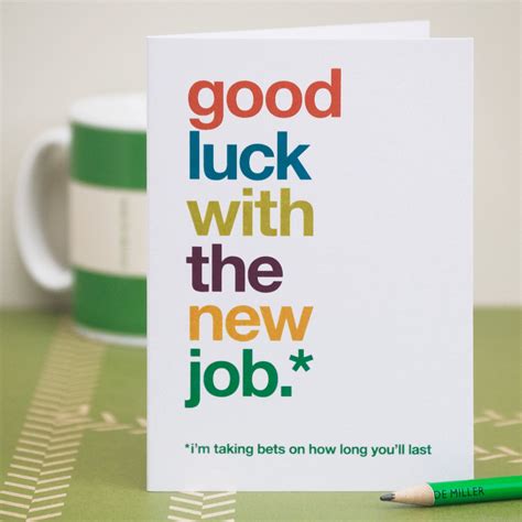 Good luck cards for new job