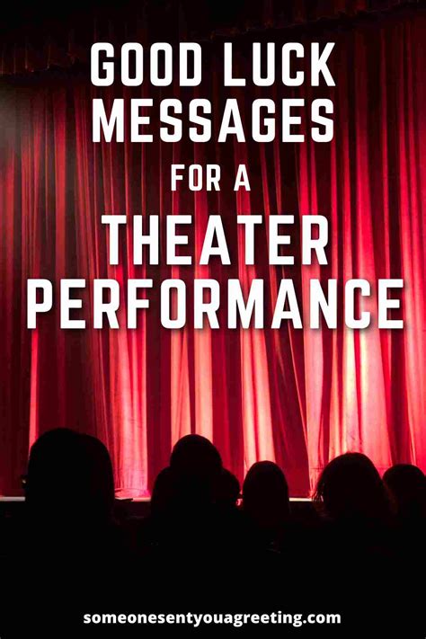 Good luck cards for theater performances