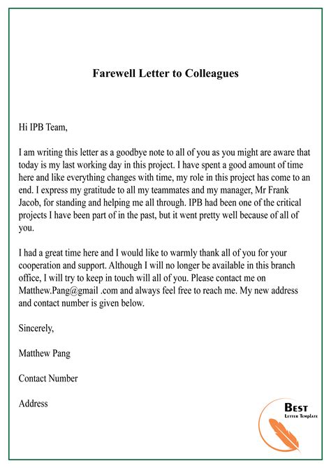 Goodbye Letter