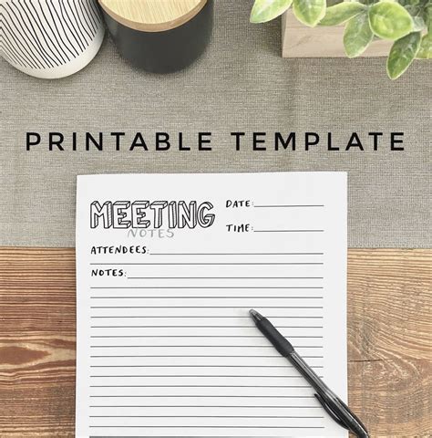 Goodnotes Meeting Notes Template