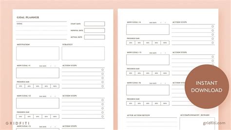 Goal Setting Goodnotes Template