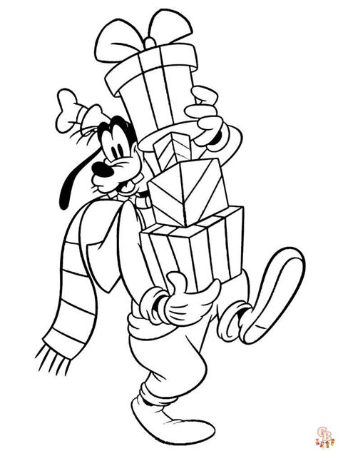 Goofy's birthday bash coloring page