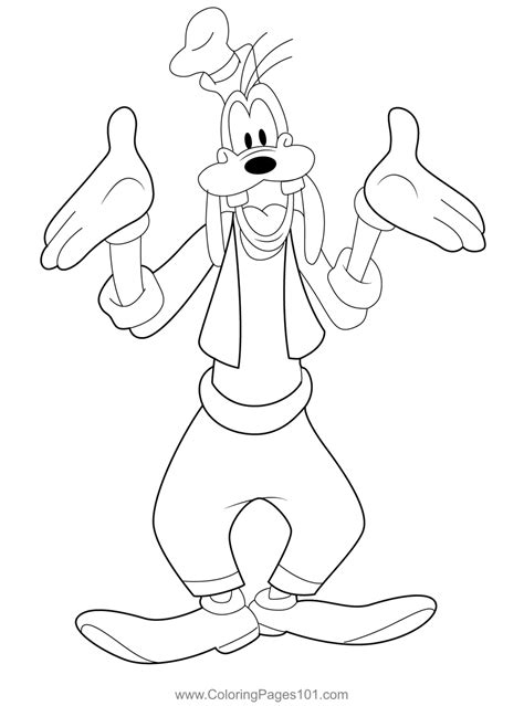 A variety of goofy coloring pages to print