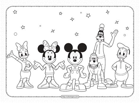 Goofy's space adventure coloring page