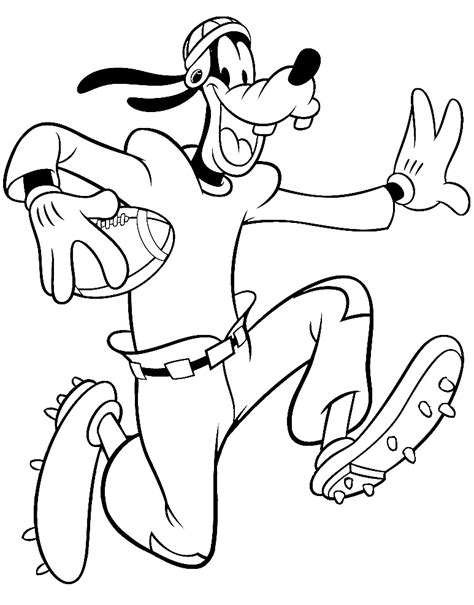 Goofy's sports day coloring page