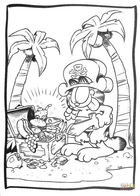 Goofy's treasure hunt coloring page