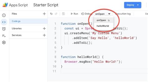 Google Apps Script Editor