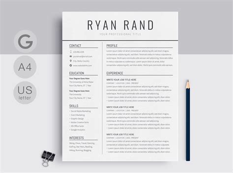 Google Docs Artist Resume Template