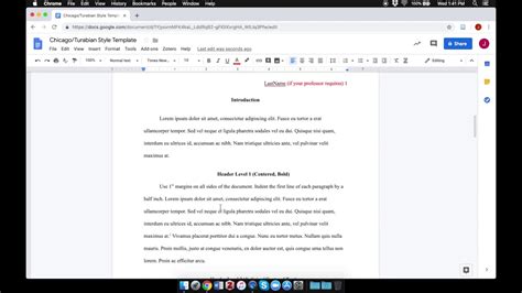 Google Docs Chicago Template Free