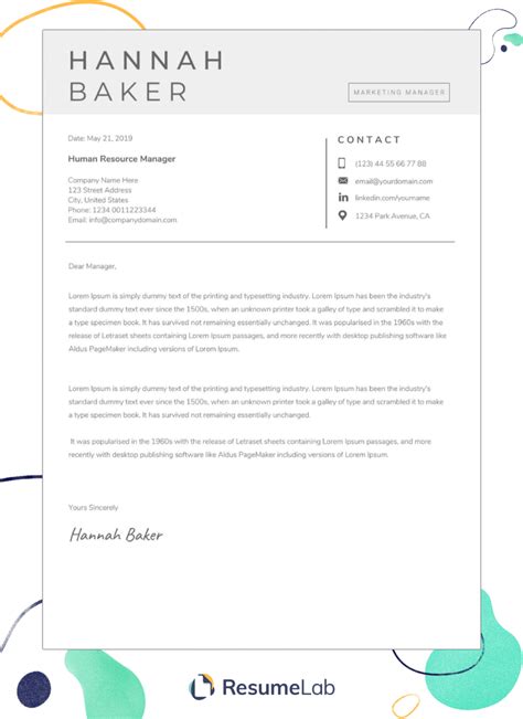 Google Docs Cover Letter Template Gallery