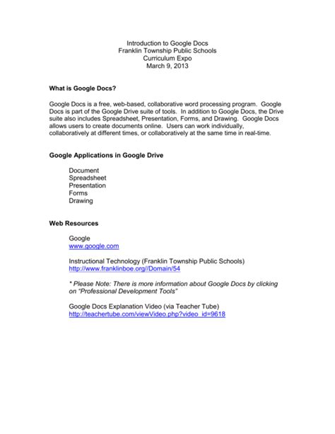 Google Docs Handout Template 9