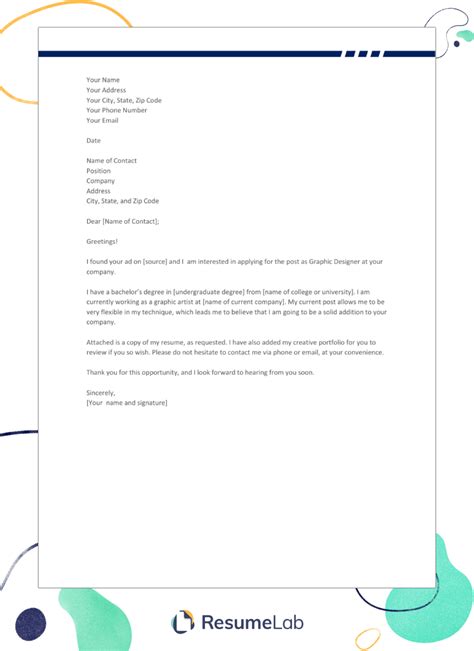 Google Docs letter templates format